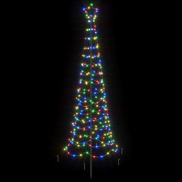 Spiraalinmuotoinen led-joulukuusi maapiikillä EKENAS 180 cm