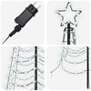 Spiraalinmuotoinen led-joulukuusi maapiikillä EKENAS 250 cm