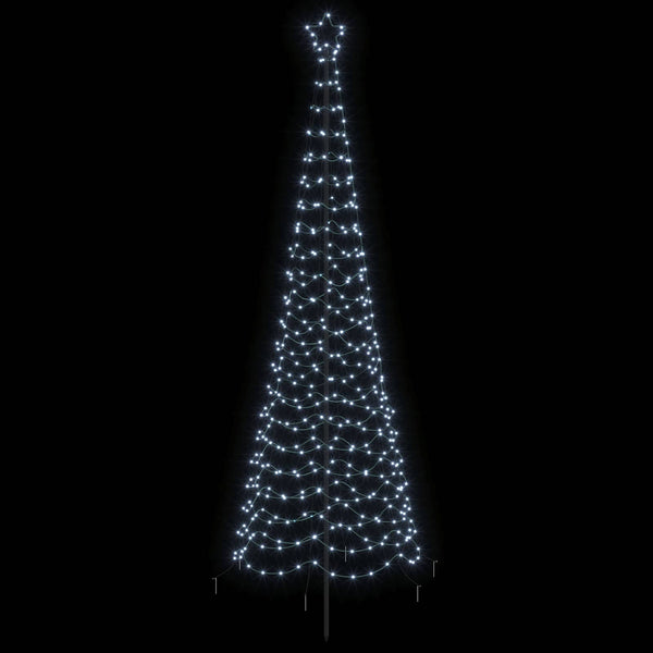 Spiraalinmuotoinen led-joulukuusi maapiikillä EKENAS 250 cm