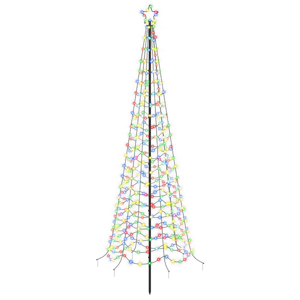Spiraalinmuotoinen led-joulukuusi maapiikillä EKENAS 250 cm