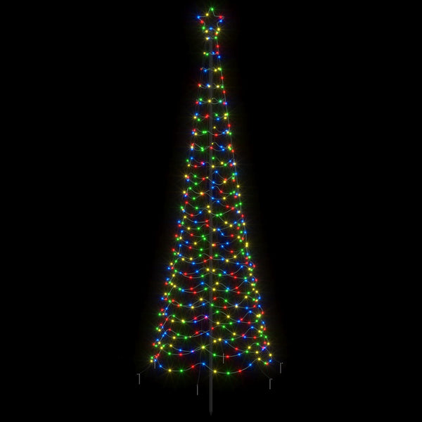 Spiraalinmuotoinen led-joulukuusi maapiikillä EKENAS 250 cm