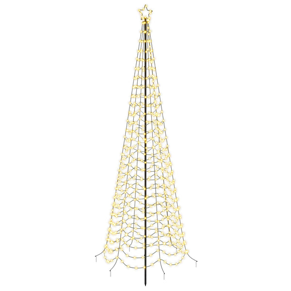 Spiraalinmuotoinen led-joulukuusi maapiikillä EKENAS 300 cm