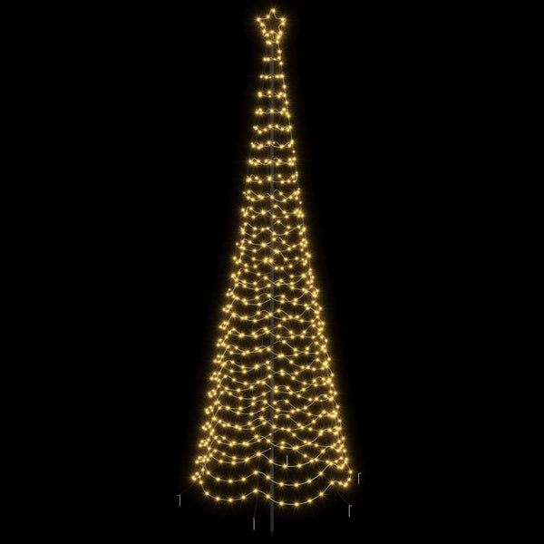 Spiraalinmuotoinen led-joulukuusi maapiikillä EKENAS 300 cm