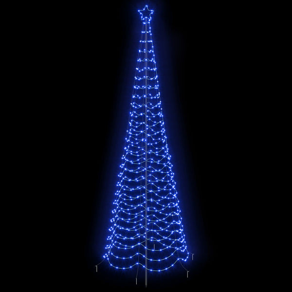 Spiraalinmuotoinen led-joulukuusi maapiikillä EKENAS 300 cm