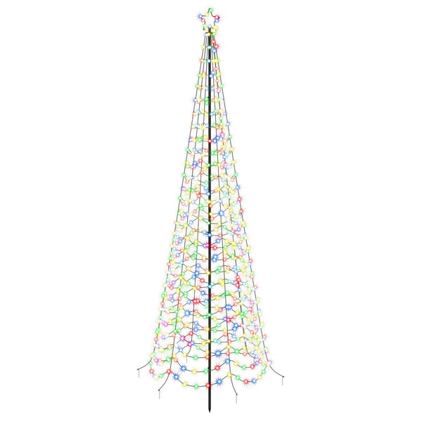 Spiraalinmuotoinen led-joulukuusi maapiikillä EKENAS 300 cm