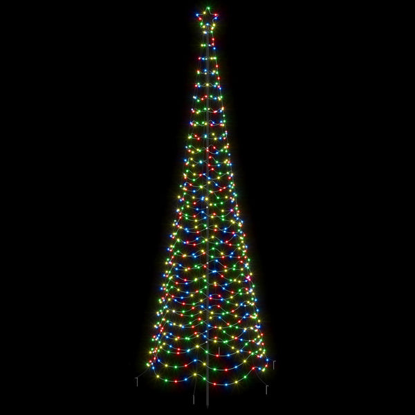 Spiraalinmuotoinen led-joulukuusi maapiikillä EKENAS 300 cm