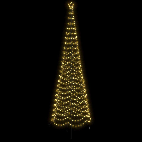 Spiraalinmuotoinen led-joulukuusi maapiikillä EKENAS 400 cm