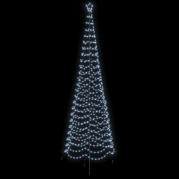 Spiraalinmuotoinen led-joulukuusi maapiikillä EKENAS 400 cm