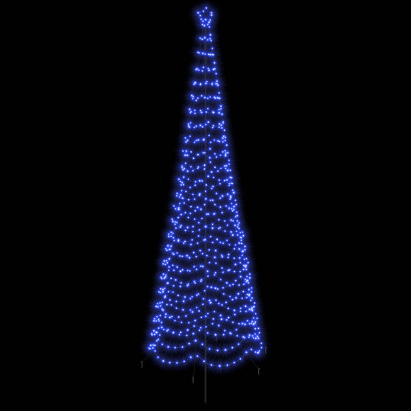 Spiraalinmuotoinen led-joulukuusi maapiikillä EKENAS 400 cm