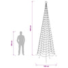 Spiraalinmuotoinen led-joulukuusi maapiikillä EKENAS 400 cm