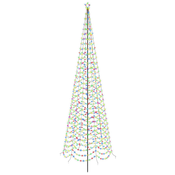 Spiraalinmuotoinen led-joulukuusi maapiikillä EKENAS 400 cm