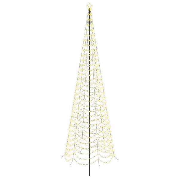 Spiraalinmuotoinen led-joulukuusi maapiikillä EKENAS 500 cm