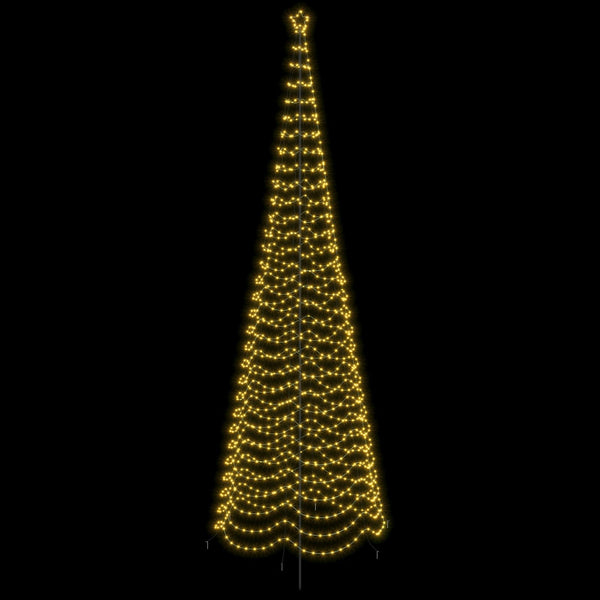 Spiraalinmuotoinen led-joulukuusi maapiikillä EKENAS 500 cm