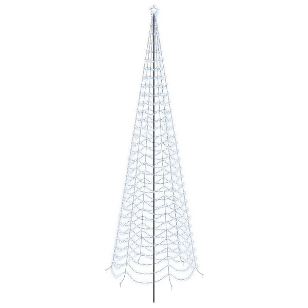 Spiraalinmuotoinen led-joulukuusi maapiikillä EKENAS 500 cm