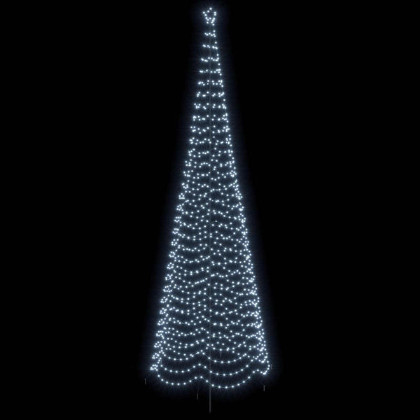 Spiraalinmuotoinen led-joulukuusi maapiikillä EKENAS 500 cm