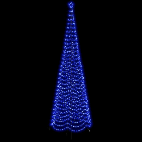 Spiraalinmuotoinen led-joulukuusi maapiikillä EKENAS 500 cm