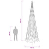 Spiraalinmuotoinen led-joulukuusi maapiikillä EKENAS 500 cm