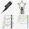 Spiraalinmuotoinen led-joulukuusi maapiikillä EKENAS 500 cm