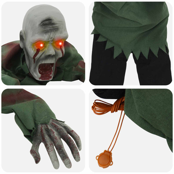 Halloween Ryömivä Zombi SPOOKA Vihreä 110 x 50 x 21 cm