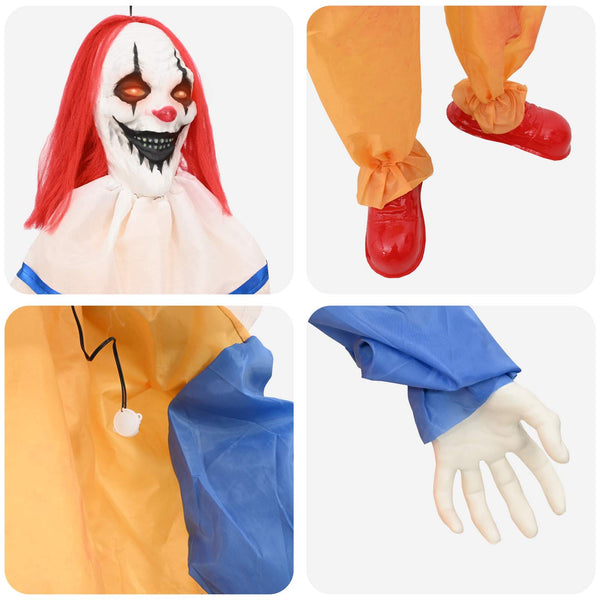 Pelottava Halloween-klovni SPOOKA Keltainen ja Sininen