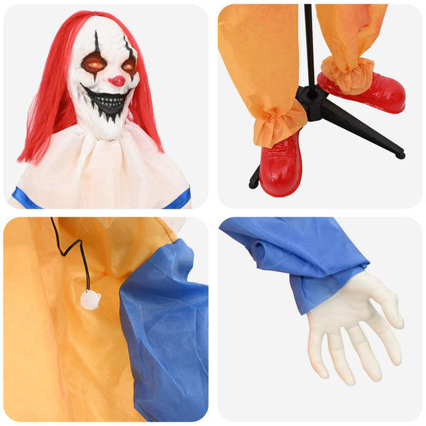 Pelottava Halloween-klovni SPOOKA Keltainen ja Sininen