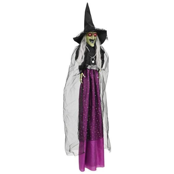 Riippuva Halloween-noita SPOOKA Violetti 30 x 133 cm