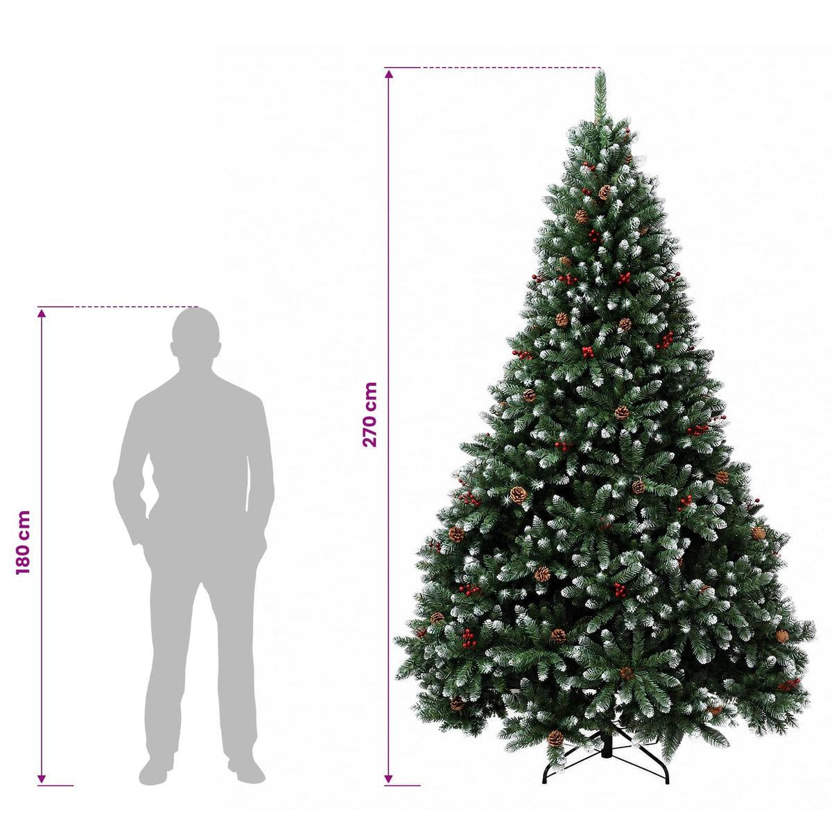 Salkomallinen tekoinen joulukuusi 270 cm Polyvinyylikloridi