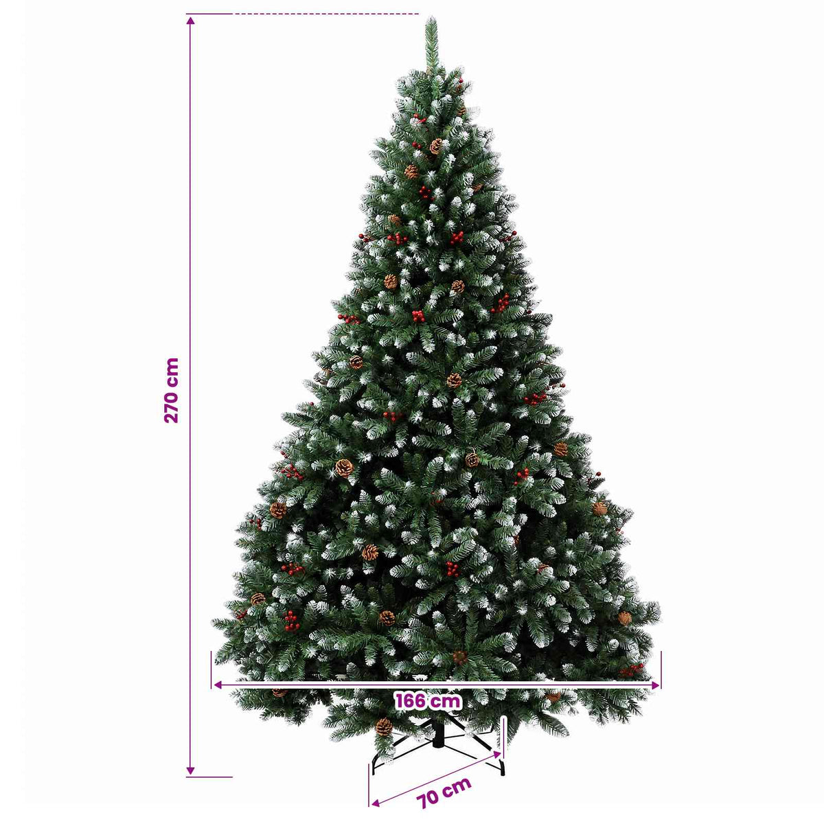 Salkomallinen tekoinen joulukuusi 270 cm Polyvinyylikloridi