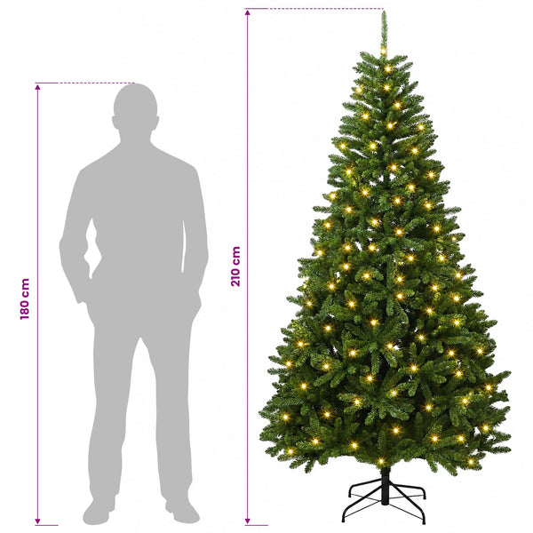 Salkomallinen tekoinen joulukuusi 210 cm 400 LEDiä