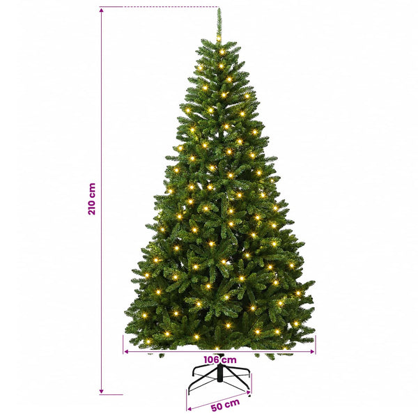 Salkomallinen tekoinen joulukuusi 210 cm 400 LEDiä