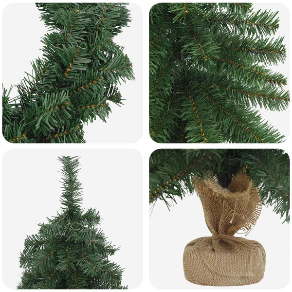 Mini-joulukuusisetti 45 cm Polyvinyylikloridi Vihreä