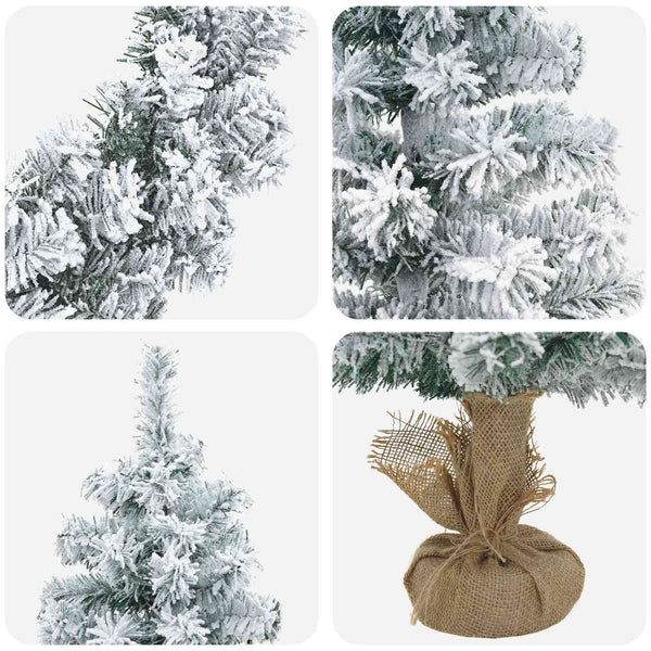 Mini-joulukuusisetti 60 cm Polyvinyylikloridi valkoinen