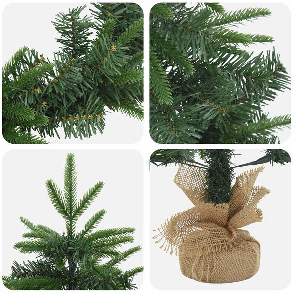 Mini-joulukuusisetti 60 cm PVC ja PE Vihreä
