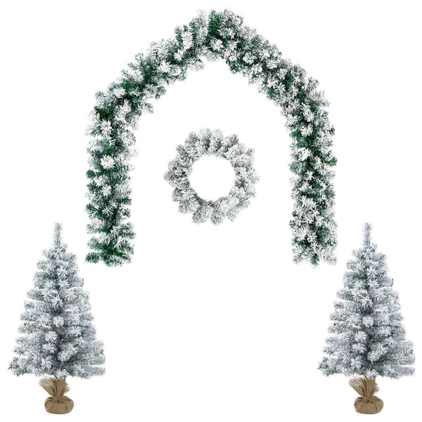 Mini joulukuusi 90 cm Polyvinyylikloridi valkoinen
