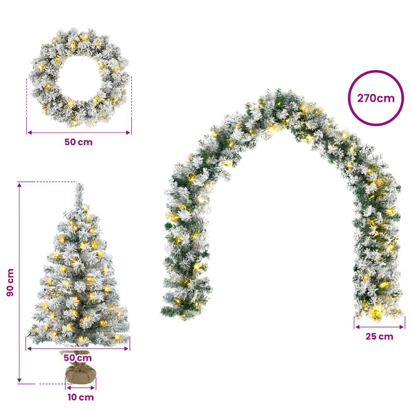 Mini joulukuusi 90 cm 125 LEDiä Lämpimän Valkoinen