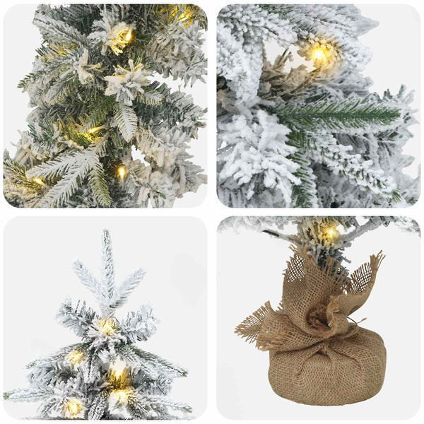 Mini-joulukuusisetti 90 cm 175 LEDiä Lämpimän Valkoinen