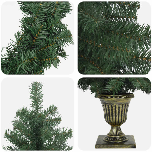 Mini-joulukuusisetti 120 cm Polyvinyylikloridi Vihreä
