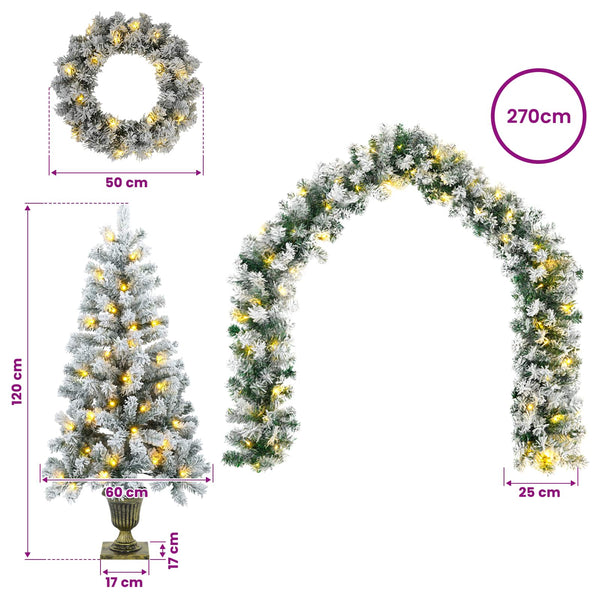 Mini joulukuusi 120 cm 175 LEDiä Lämpimän Valkoinen