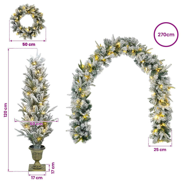Mini joulukuusi 120 cm 275 LEDiä Lämpimän Valkoinen PVC ja PE