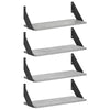 Seinähyllyt 4 kpl Betoninharmaa 50 x 20 x 17 cm
