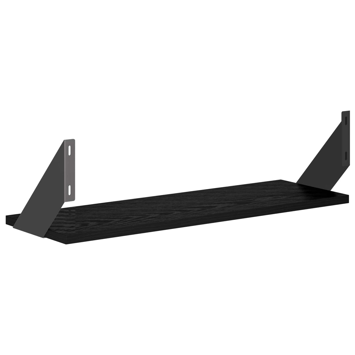 Seinähyllyt 4 kpl Musta tammi 60 x 20 x 17 cm