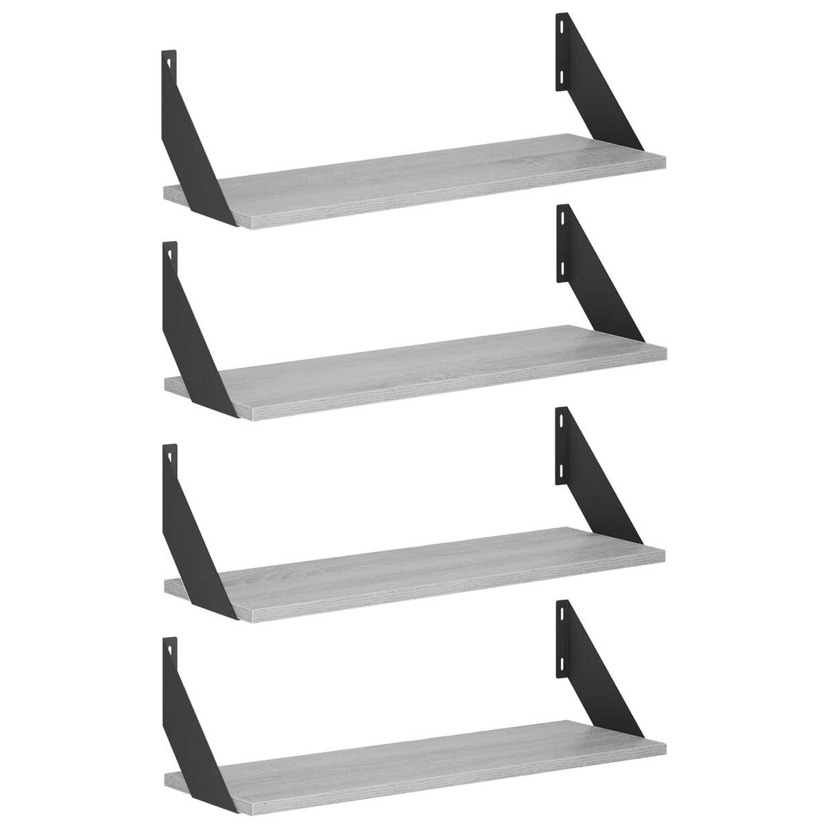 Seinähyllyt 4 kpl Harmaa Sonoma 60 x 20 x 17 cm