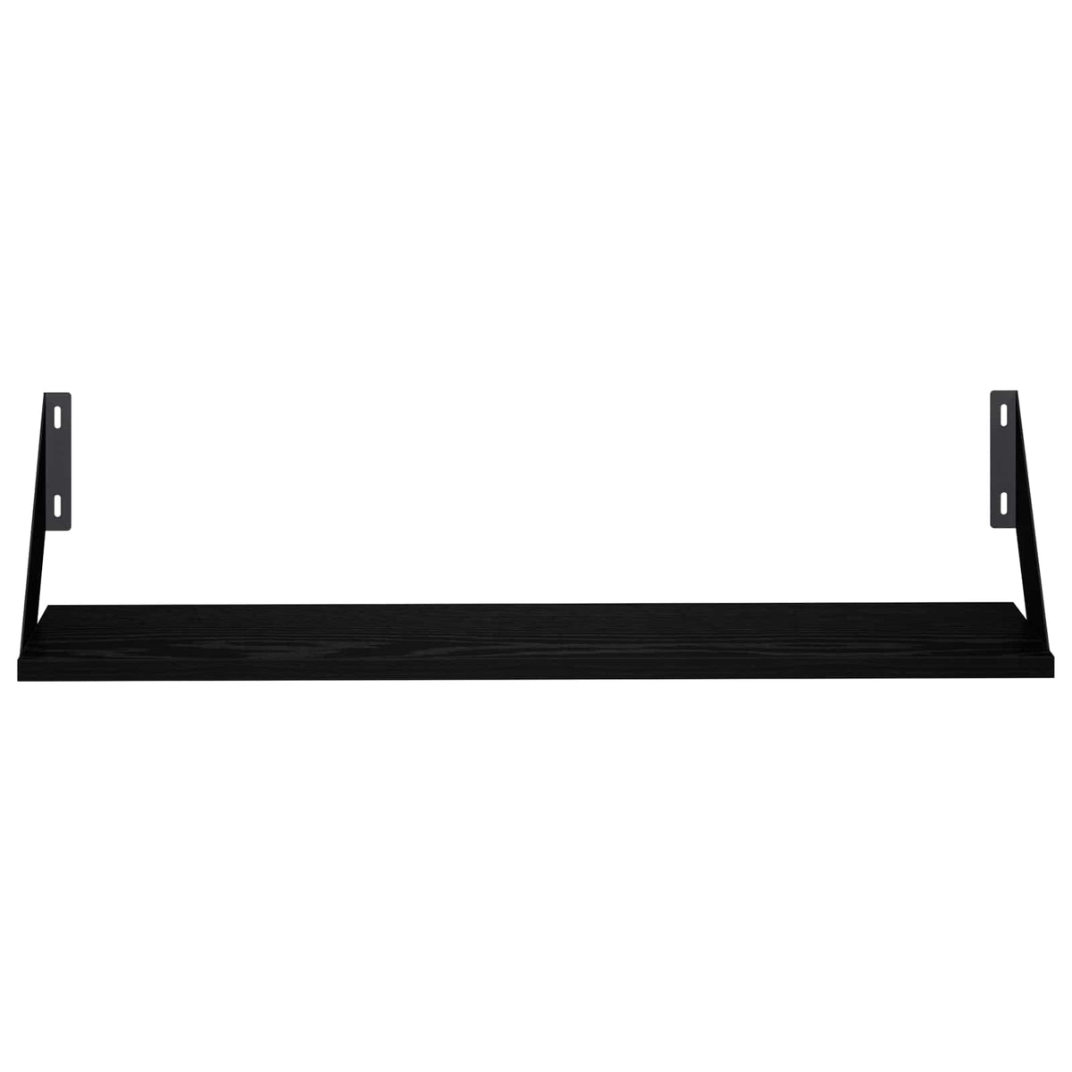 Seinähyllyt 4 kpl Musta 70 x 20 x 17 cm