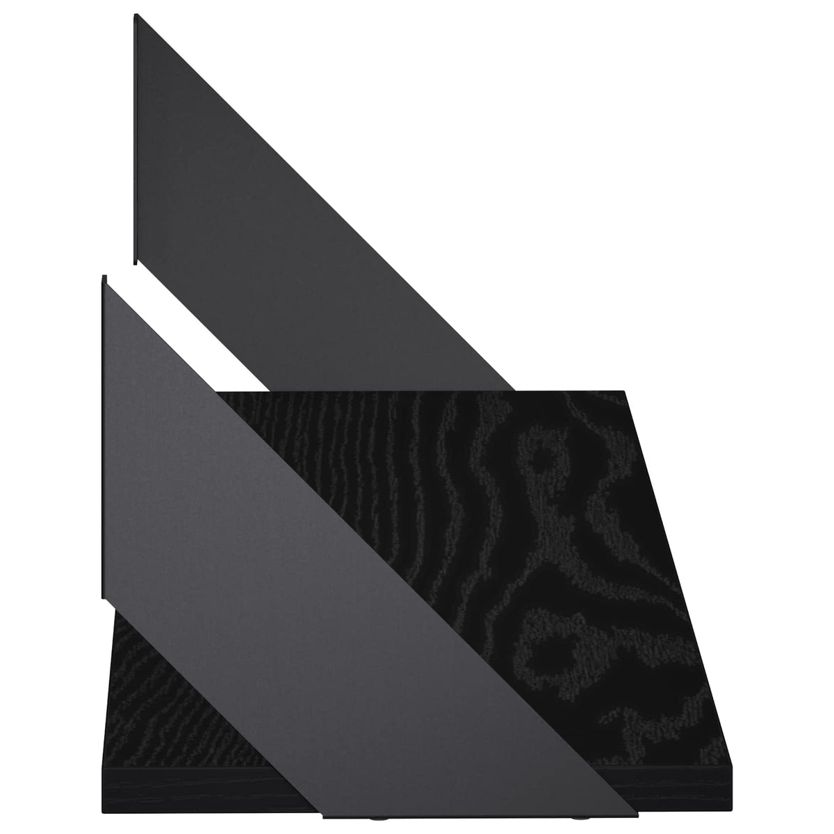 Seinähyllyt 4 kpl Musta 70 x 20 x 17 cm