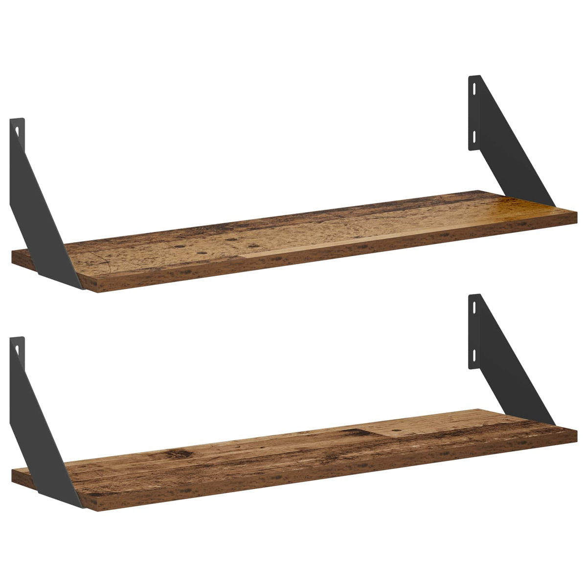 Seinähyllyt 2 kpl Vanha puu 70 x 20 x 17 cm