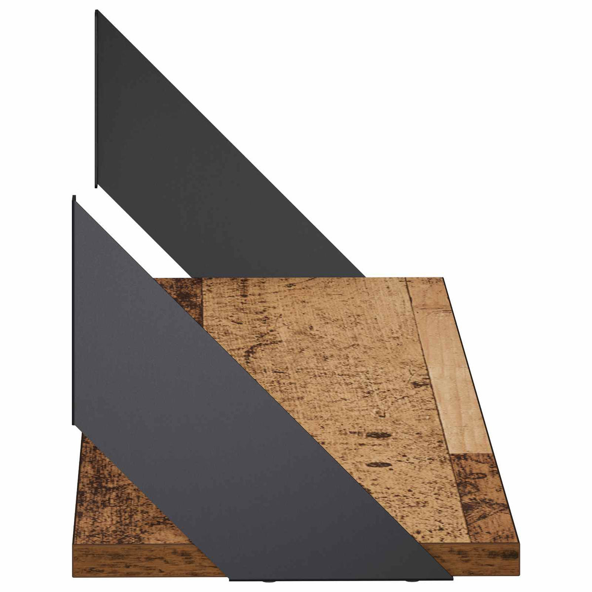Seinähyllyt 2 kpl Vanha puu 70 x 20 x 17 cm