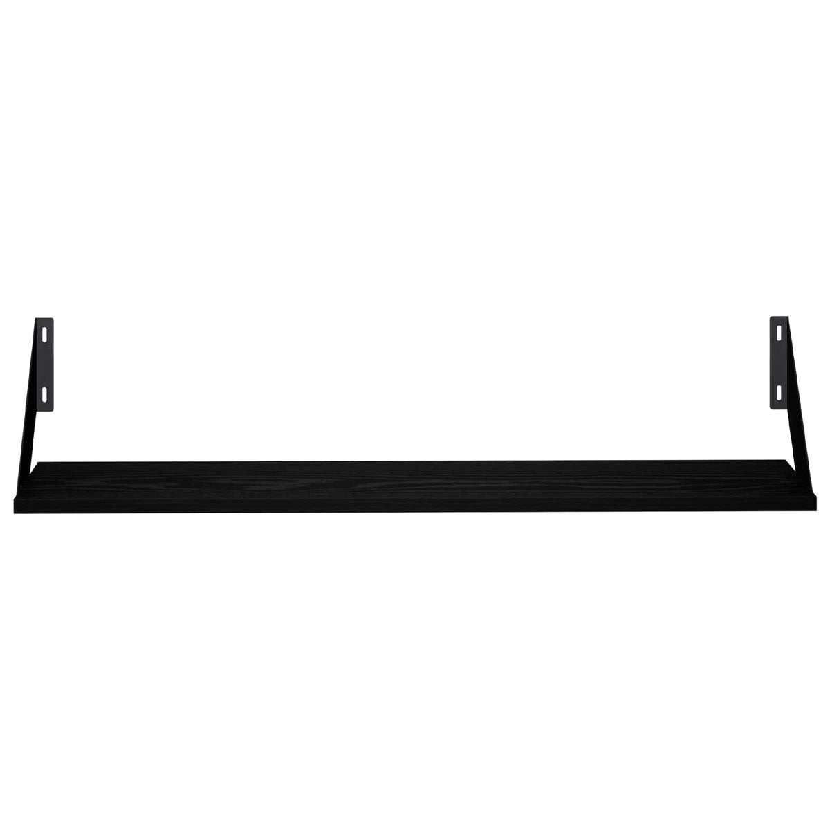 Seinähyllyt 4 kpl Musta tammi 80 x 20 x 17 cm