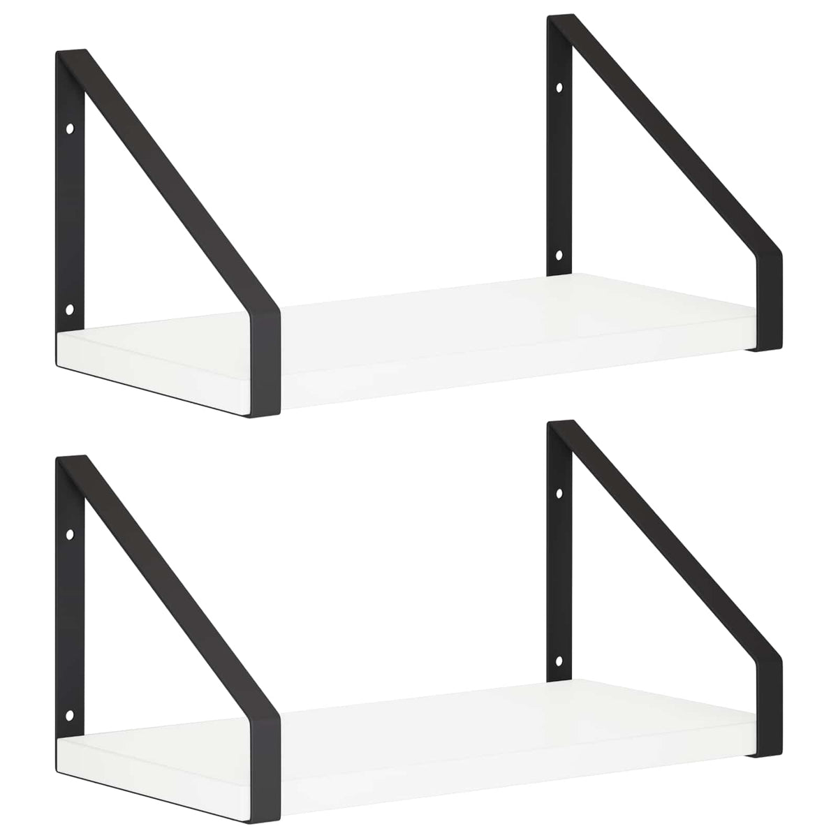 Seinähyllyt 2 kpl valkoinen 30 x 16 x 15,5 cm