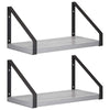Seinähyllyt 2 kpl Harmaa Sonoma 30 x 16 x 15,5 cm