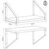 Seinähyllyt 4 kpl Vanha puu 30 x 16 x 15,5 cm